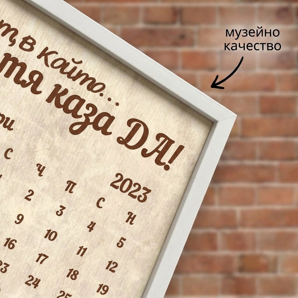 Картина за Сватба, Годишнина или Годеж, опакована за доставка
